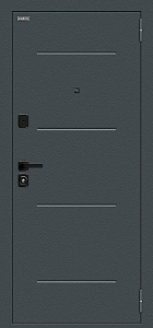 Товар Дверь Техно/SBlack Старк антрацит/White Silk BR6196