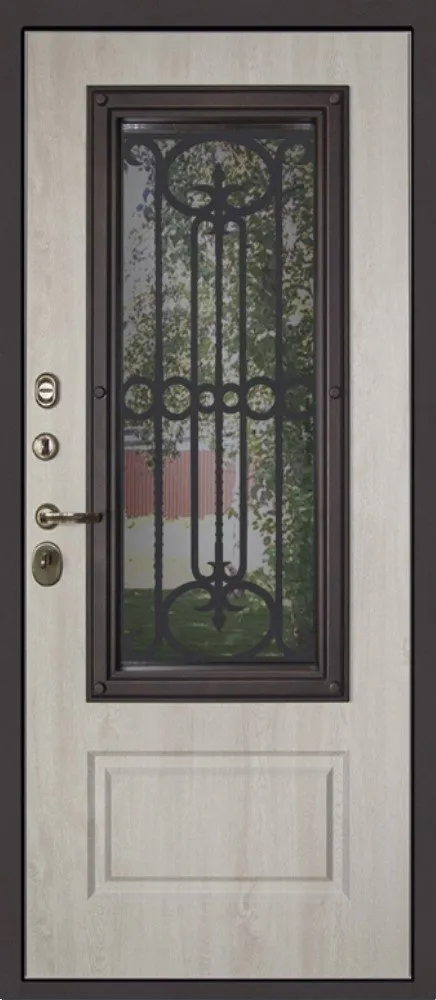 Товар Дверь Аляска с Окном и Лазерной Резкой Терморазрыв DIS007259